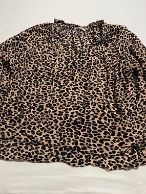 Zadig & Voltaire Theresa Leopard Print Viscose Blouse - Size Medium